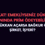 Emekli şahıs şirketi açarsa bağkur öder mi