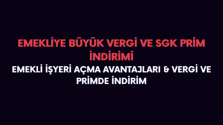 Emeklilerin işyeri açması