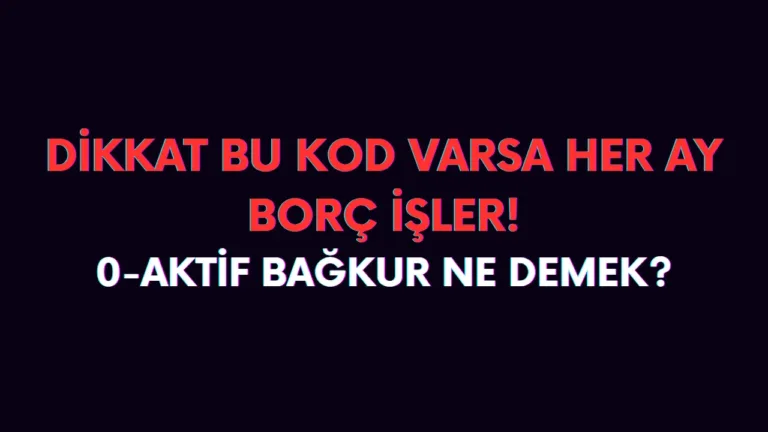 Aktif Bağkurlu Ne Demek