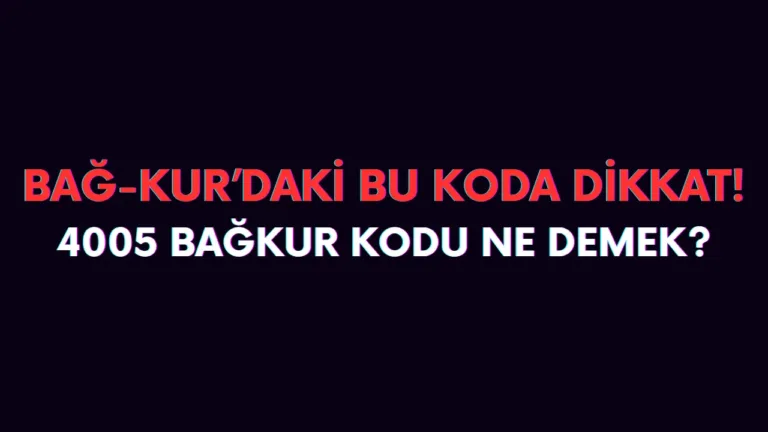 SGK borç kodu 4005