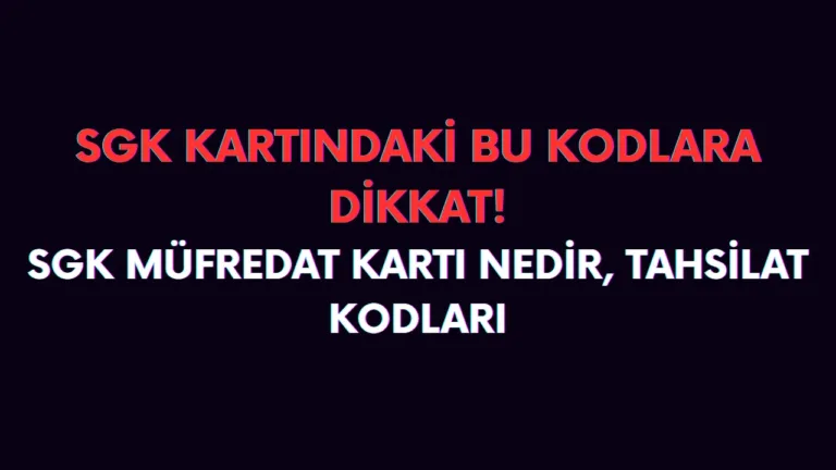 Müfredat kartı SGK