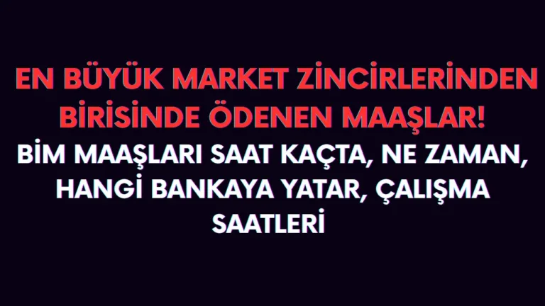 BİM çalışanlarının maaşı